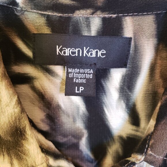 Karen Kane Blouse with front tie size Large Petite - Picture 3 of 8